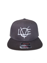 Load image into Gallery viewer, Lovearchy embroidered white on gray hat