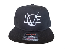 Load image into Gallery viewer, Lovearchy embroidered white on black hat