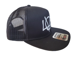 Lovearchy print mesh trucker hat