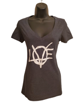 Load image into Gallery viewer, Ladies Short Sleeve Deep V-neck Shirt