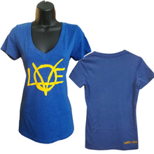 Load image into Gallery viewer, Ladies Short Sleeve Deep V-neck Shirt
